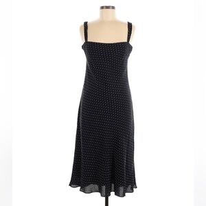 VINTAGE Ralph Lauren Black Polka Dot Bias Dress